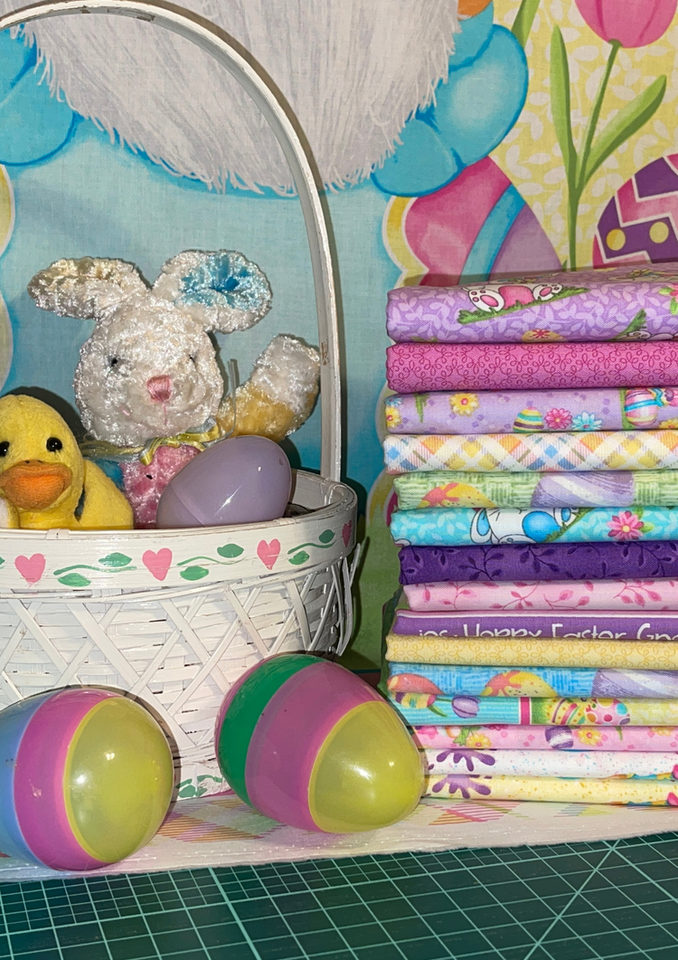 Hoppy Easter Gnomies Cotton Fabric