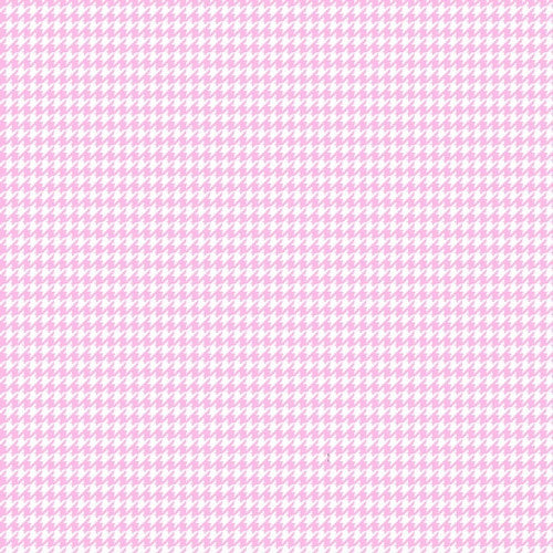 Pink Houndstooth Check baby flannel fabric by the yard
