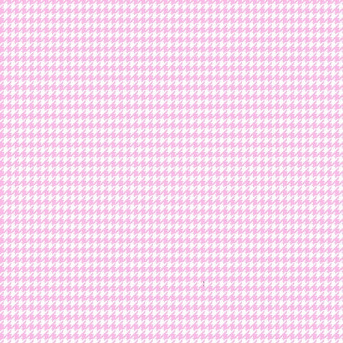 Pink Houndstooth Check baby flannel fabric by the yard