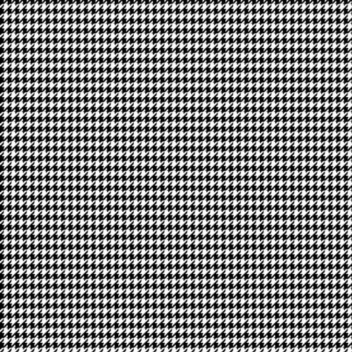 Black Houndstooth Check baby flannel fabric by the yard