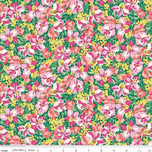 Orchid Tumble Postcard From Paradise by Liberty Fabric by the Yard