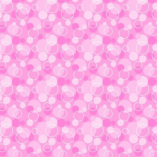 Pink Bubble Print Comfy Flannel baby flannel fabric by the yard