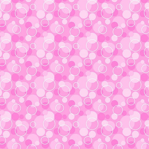 Pink Bubble Print Comfy Flannel baby flannel fabric by the yard