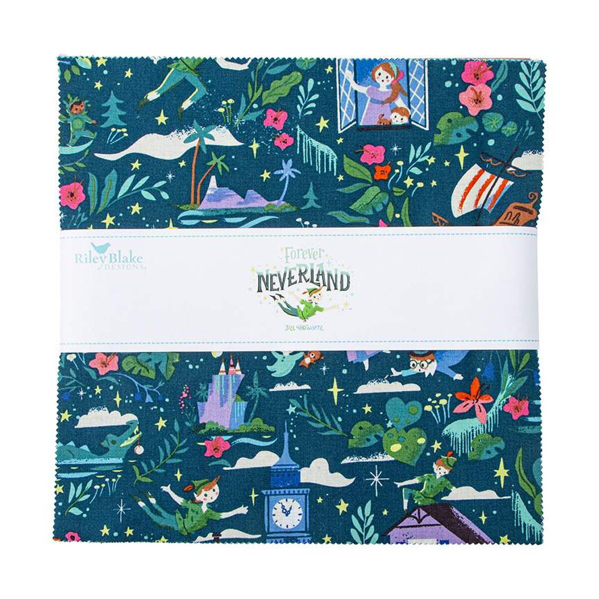 Forever Neverland Peter Pan 10" Square Stacker - Jill Howarth - 42 pcs