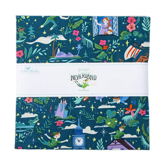 Forever Neverland Peter Pan 10" Square Stacker - Jill Howarth - 42 pcs