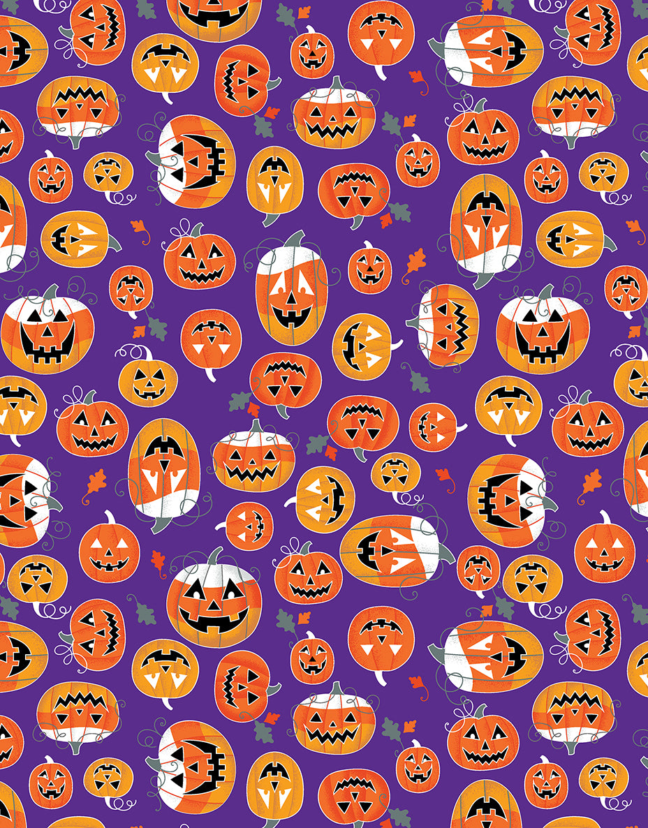 Glow-o-ween pre-cut 10" quilt squares from Benartex, Glow in the Dark Halloween Fabric
