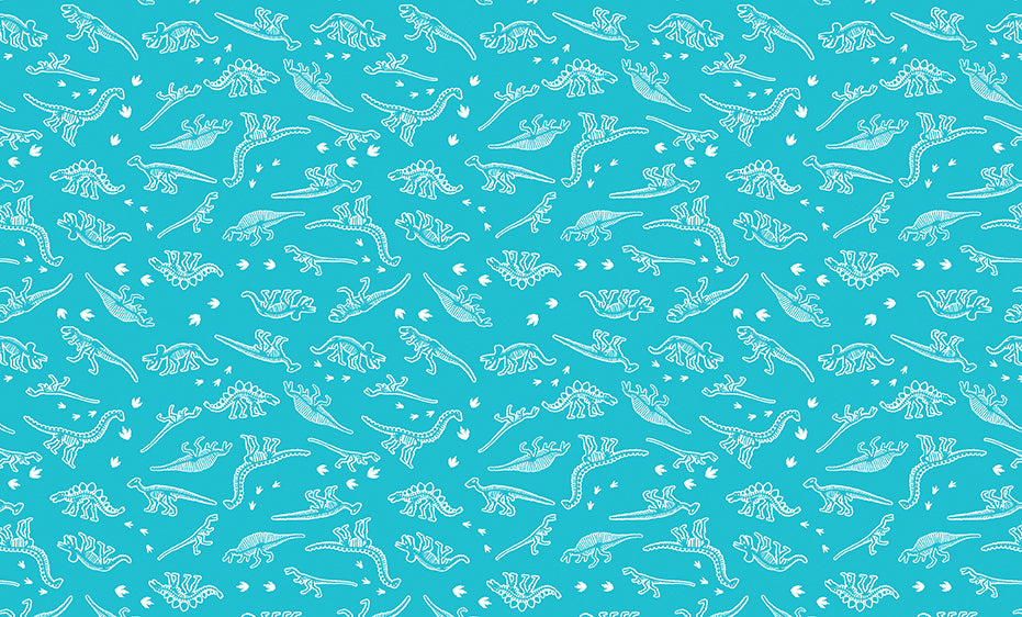 Glow-o-saurus 10 x 10 inch pre-cut quilt squares from Benartex, Dinosaurs Glow in the Dark Fabric