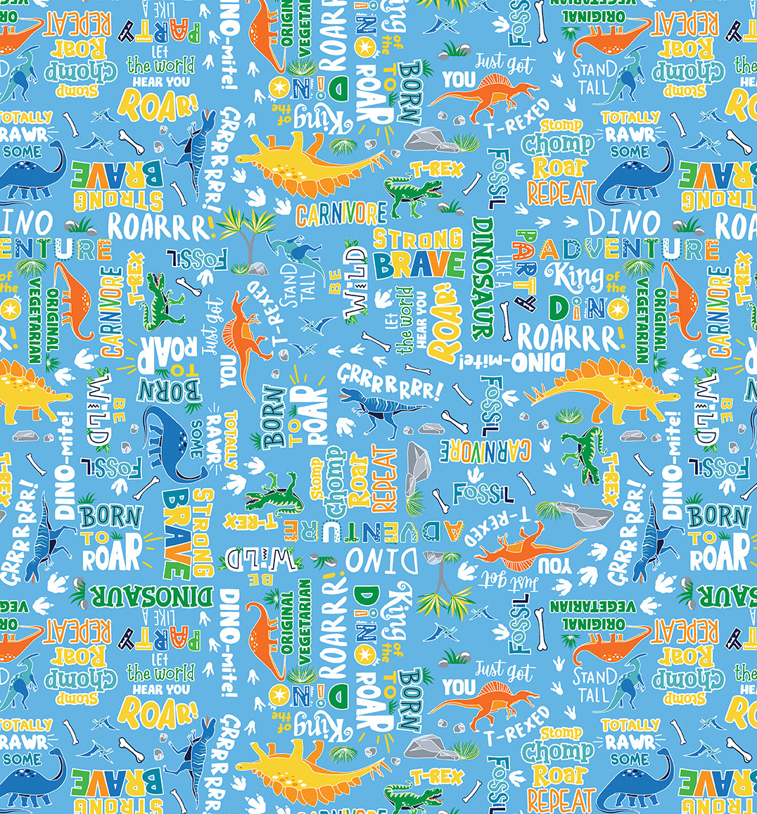 Glow-o-saurus 10 x 10 inch pre-cut quilt squares from Benartex, Dinosaurs Glow in the Dark Fabric