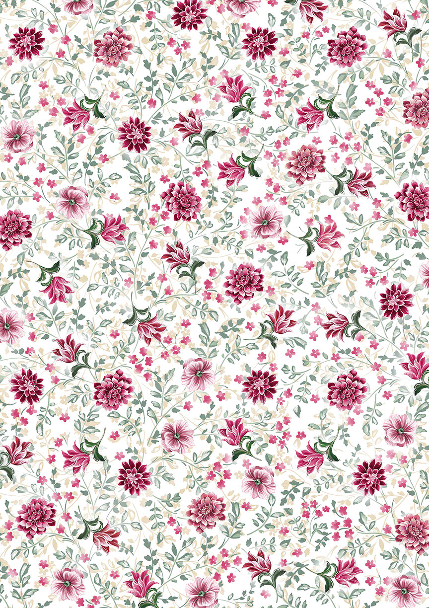 Winterberry Floral STRIP-PIES pre-cut 2.5 inch jelly roll stripes