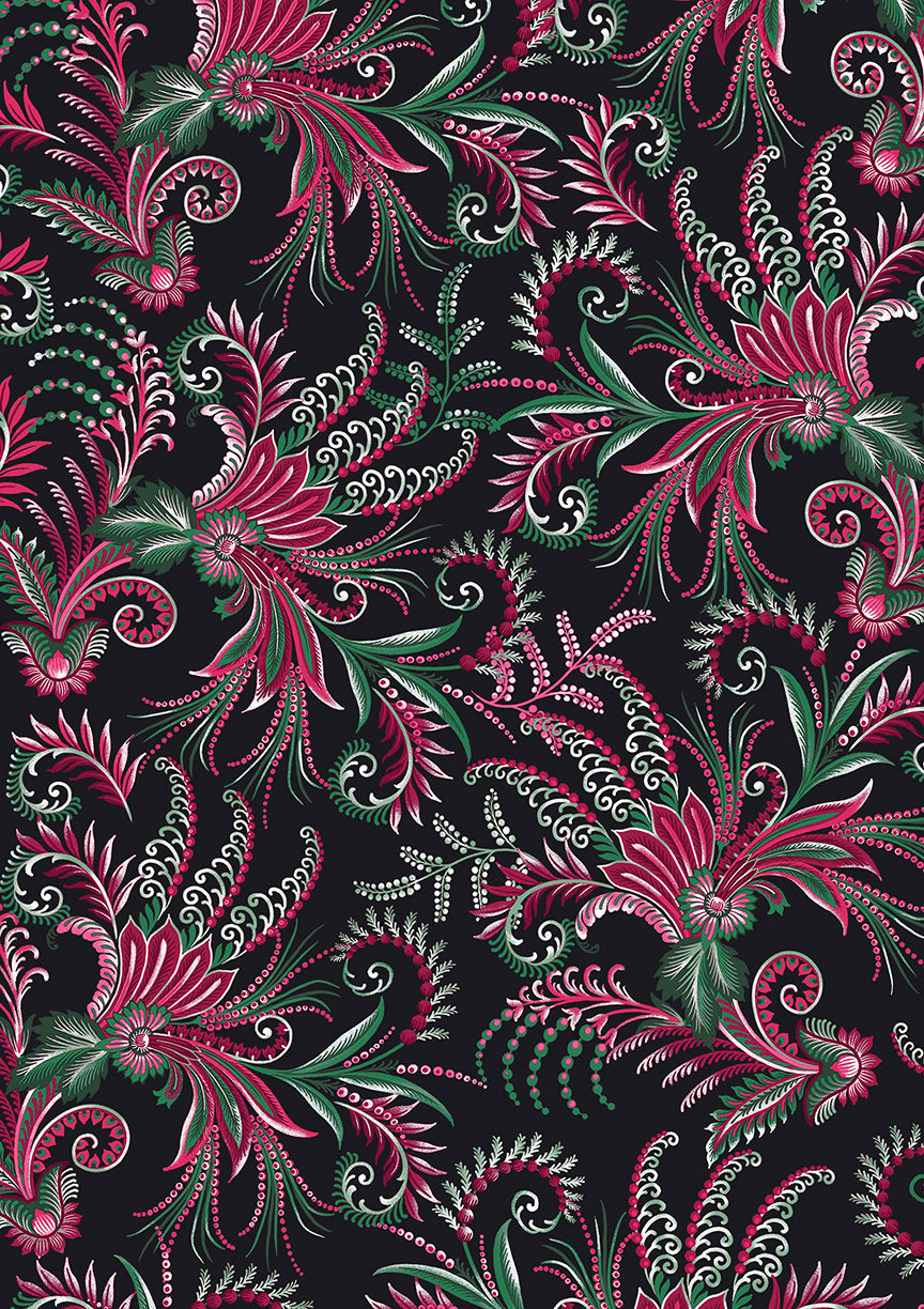 Winterberry Floral STRIP-PIES pre-cut 2.5 inch jelly roll stripes
