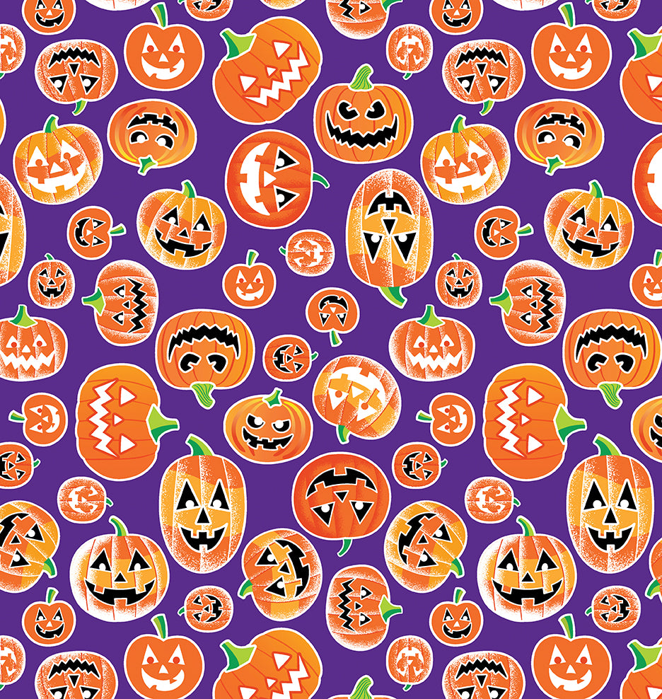 Glow in the Dark Halloween Fabric - Precut Fat Quarters Fabric Bundle - Chills & Thrills