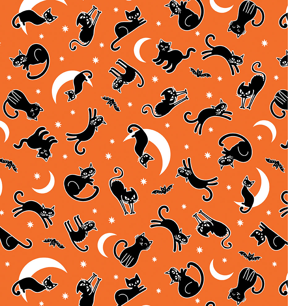 Glow in the Dark Halloween Fabric - Precut Fat Quarters Fabric Bundle - Chills & Thrills