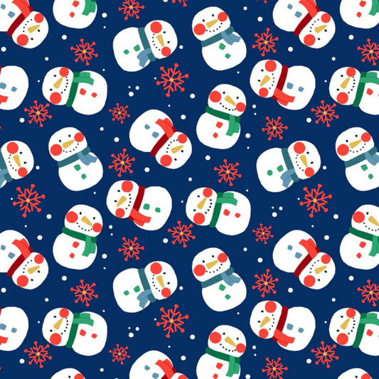 Gnome to Fa La Snowmen (Red Version) – 3 Yard Quilt Fabric Bundle | Angels Neverland Exclusive