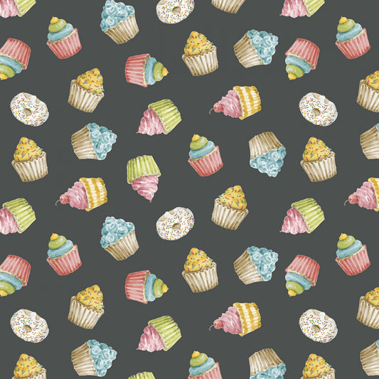 Sweet Little Pleasures Bias Stripes on cream - Fabric by the Yard