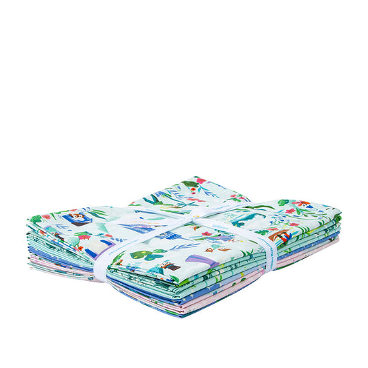 Forever Neverland Peter Pan Full Yard Bundle 8 pcs (Mist) with Neverland Panel by Jill Howarth