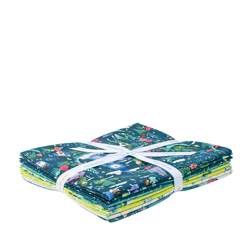 Forever Neverland Peter Pan Full Yard Bundle 8 pcs (Night) with Neverland Panel by Jill Howarth