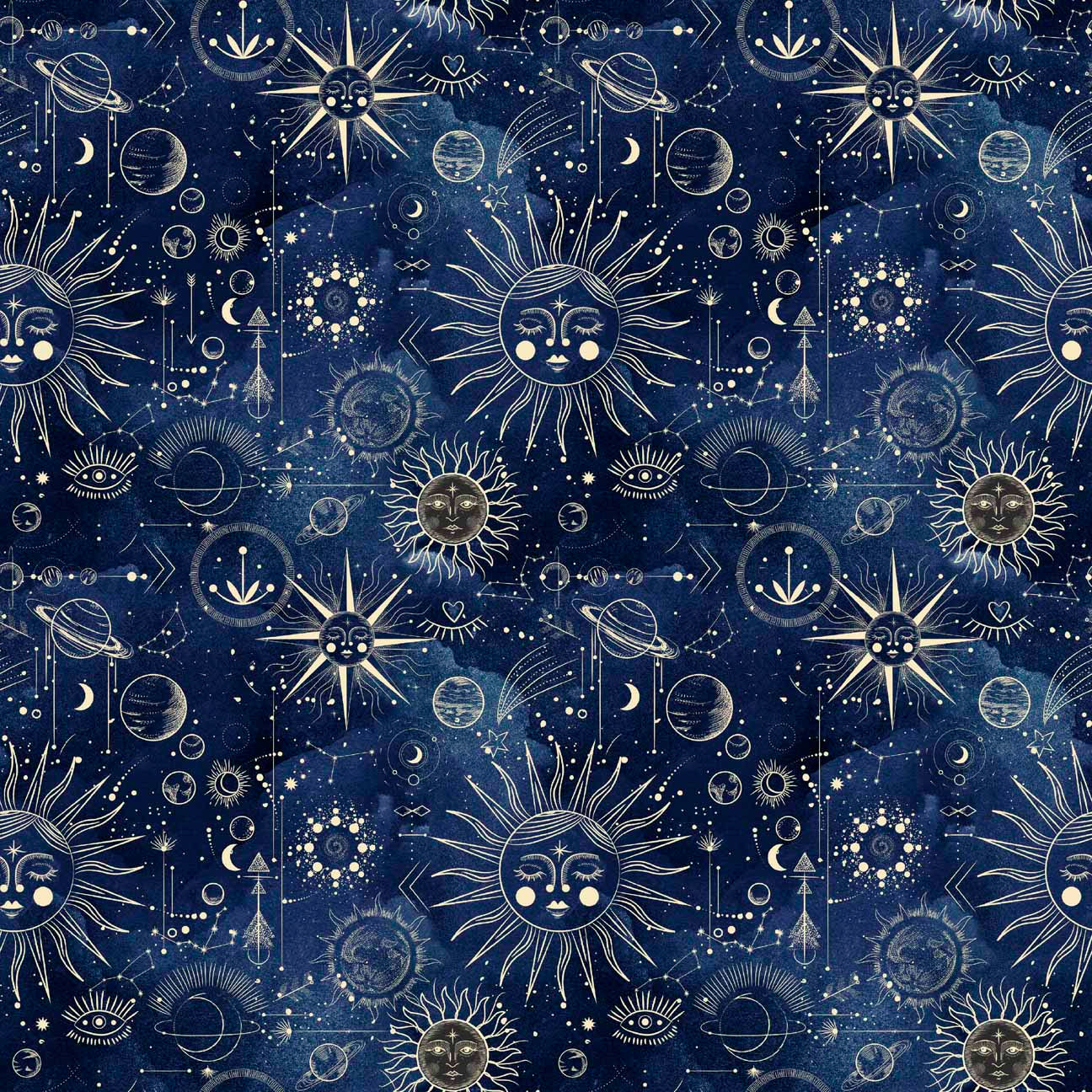 Chart the Skies - Celestial Collection Cotton Fabric by the Yard