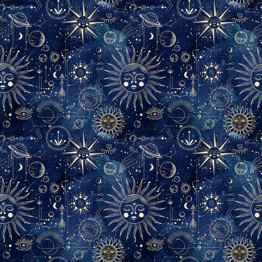 Chart the Skies - Celestial Collection Cotton Fabric by the Yard