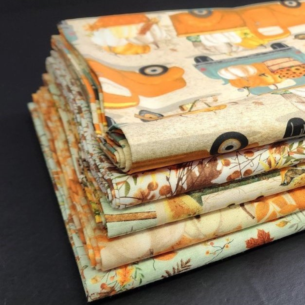 3 Wishes fabric bundle Pick of the Patch Fall Fabric Bundle with coordinating cotton blenders (FQ, 1/2 yard, 1 yard choices) 8 pieces