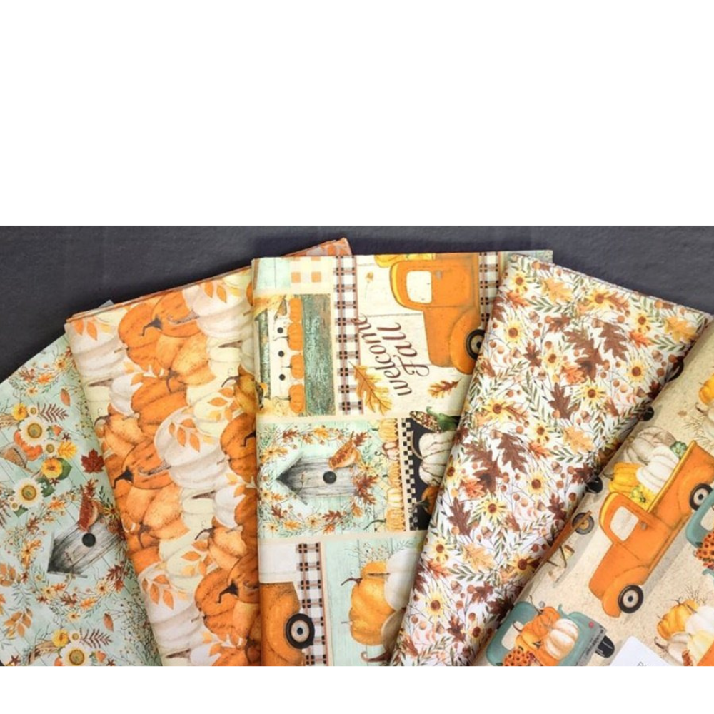 3 Wishes fabric bundle Pick of the Patch Fall Fabric Bundle with coordinating cotton blenders (FQ, 1/2 yard, 1 yard choices) 8 pieces