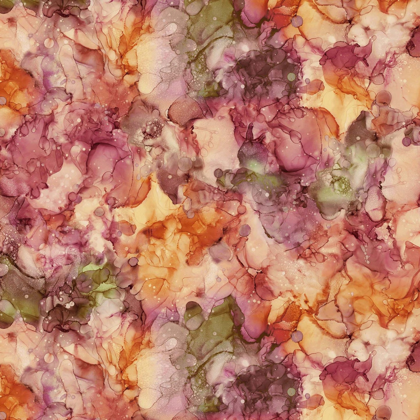 Fluidity DP27234-33 Dried Flowers Rust Orange Fabric by the Yard