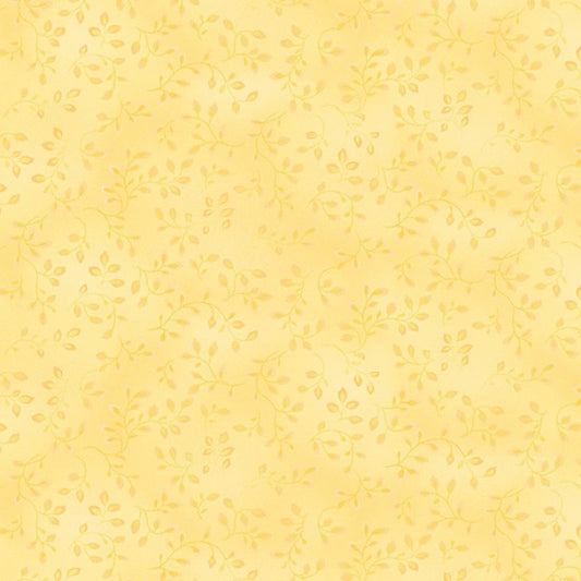 Folio Basics in Butter Vines Yellow, Blender Fabric by Henry Glass