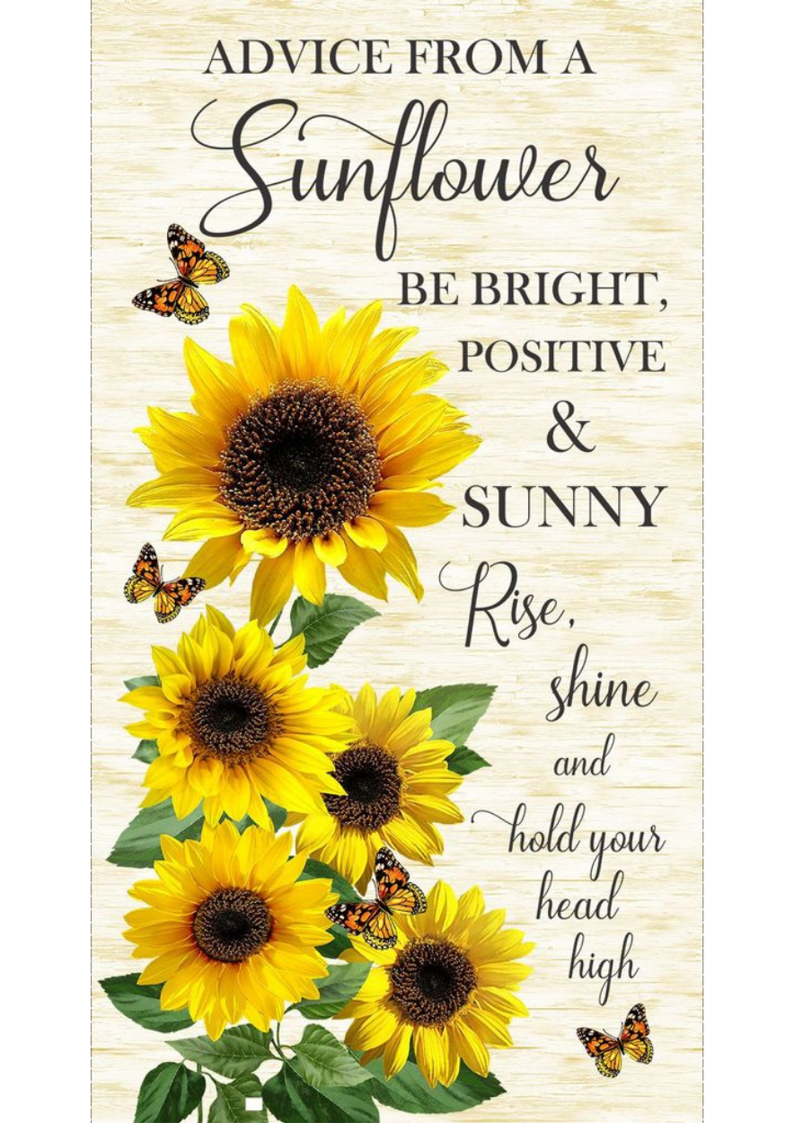 Advice From A Sunflower Panel & Sunflower Bouquets PRECUTS - DIY Beginner Quilt Kit - Picture This Pattern