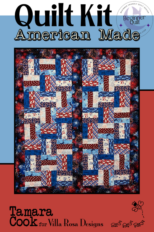 American Made Quilt Kit finished quilt size approximately 60" x 70"