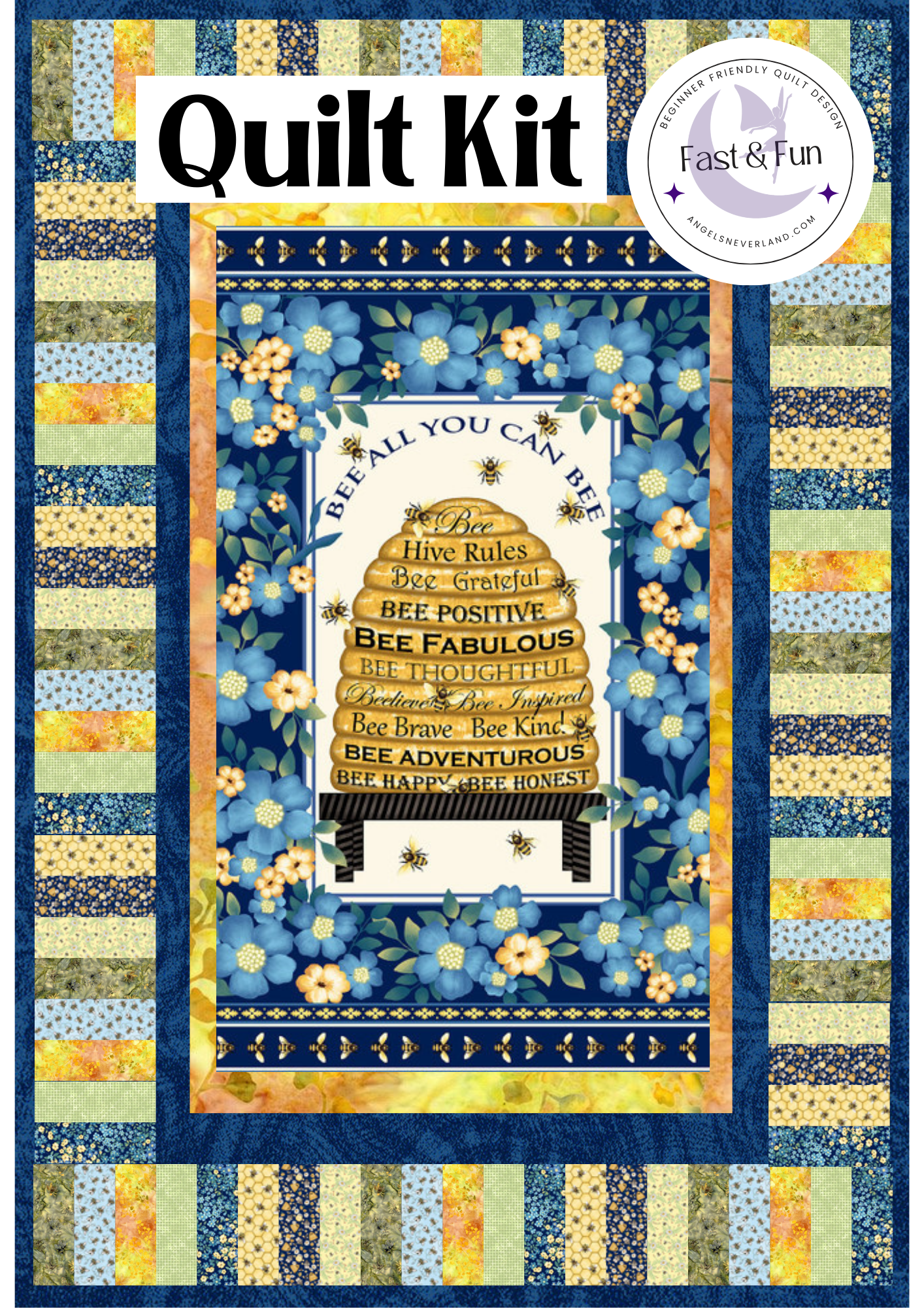Bee All you Can Bee - ON KEY Beginner Quilt Kit