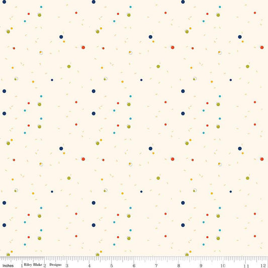 Pop 'N Play Confetti Le Creme Nostalgic Licensed Fisher Price Fabric by the Yard