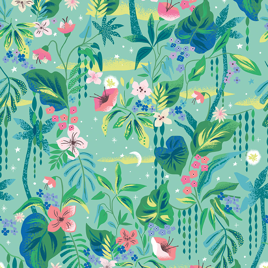 Forever Neverland Peter Pan Full Yard Bundle 8 pcs (Mist) with Neverland Panel by Jill Howarth