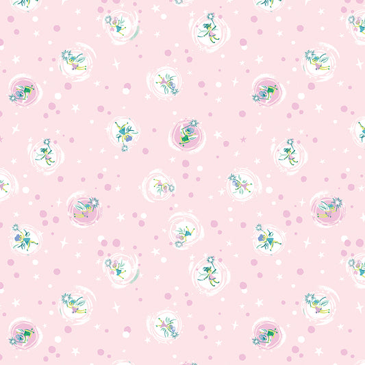 Forever Neverland Tink Pink (C15904-PINK) Cotton Fabric by the Yard