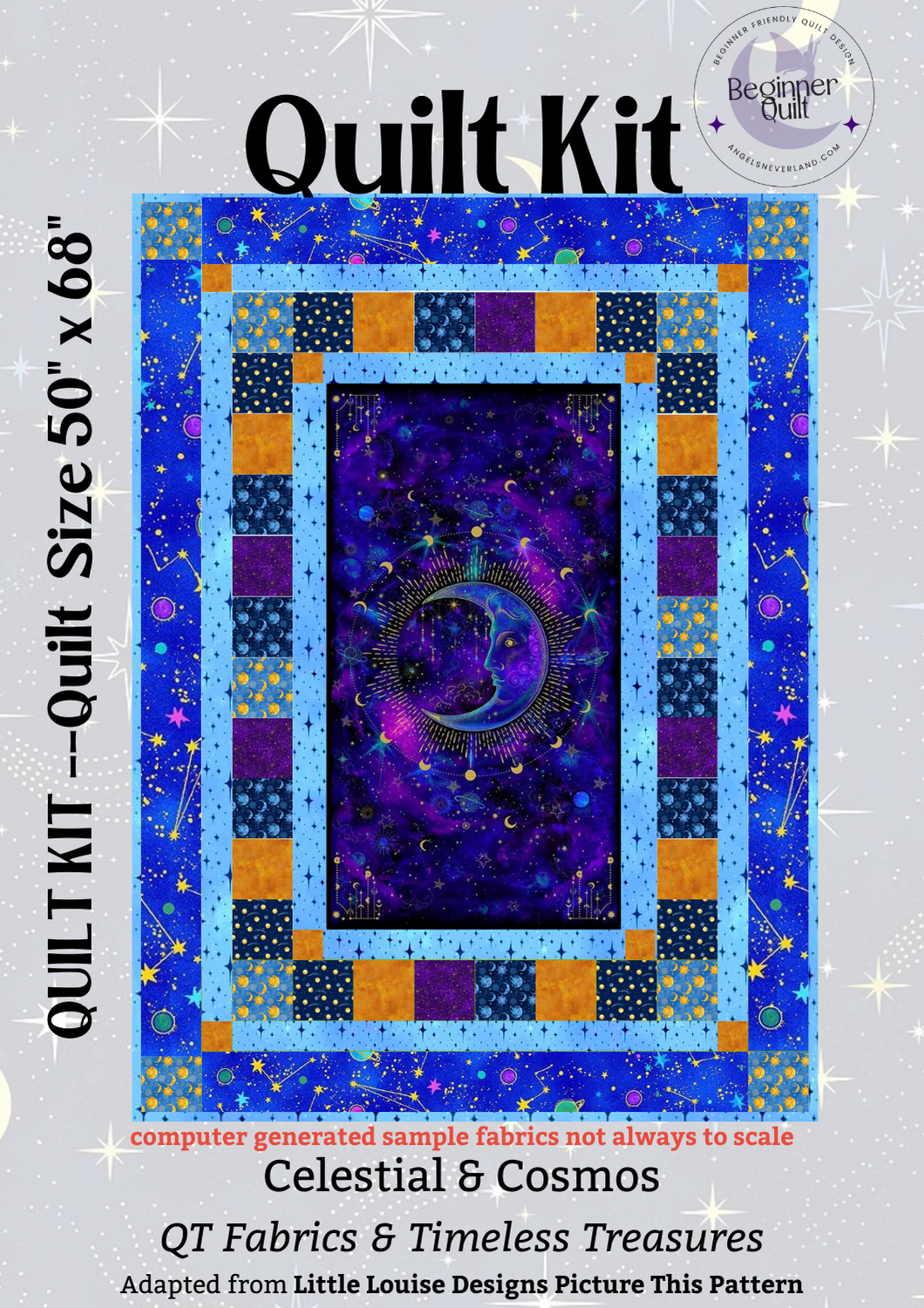 Celestial & Cosmos Panel Beginner Quilt Kit w/ Picture This Pattern