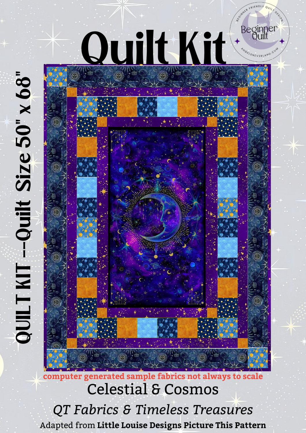 Celestial & Cosmos Panel Beginner Quilt Kit w/ Picture This Pattern