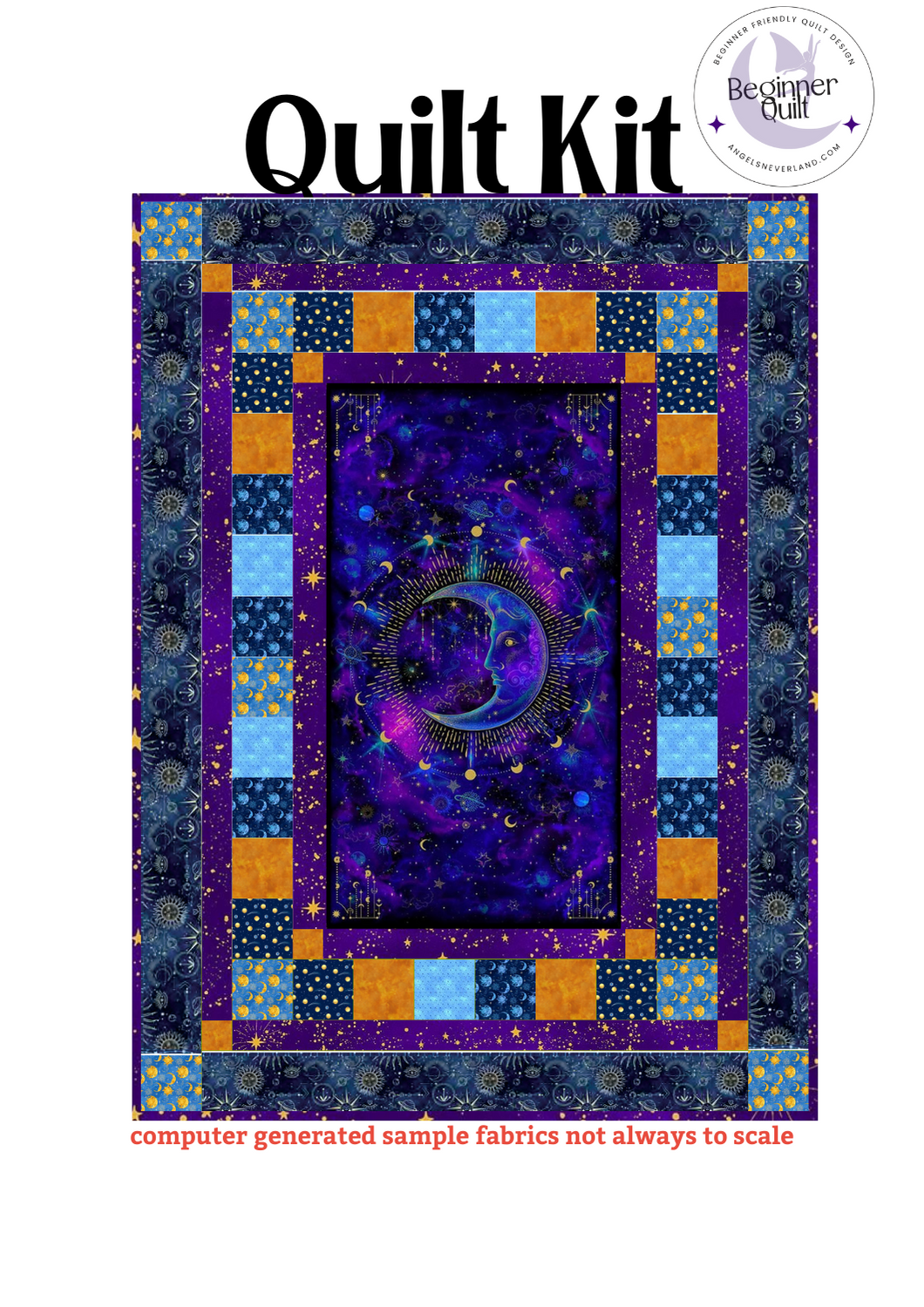 Celestial & Cosmos Panel Beginner Quilt Kit w/ Picture This Pattern
