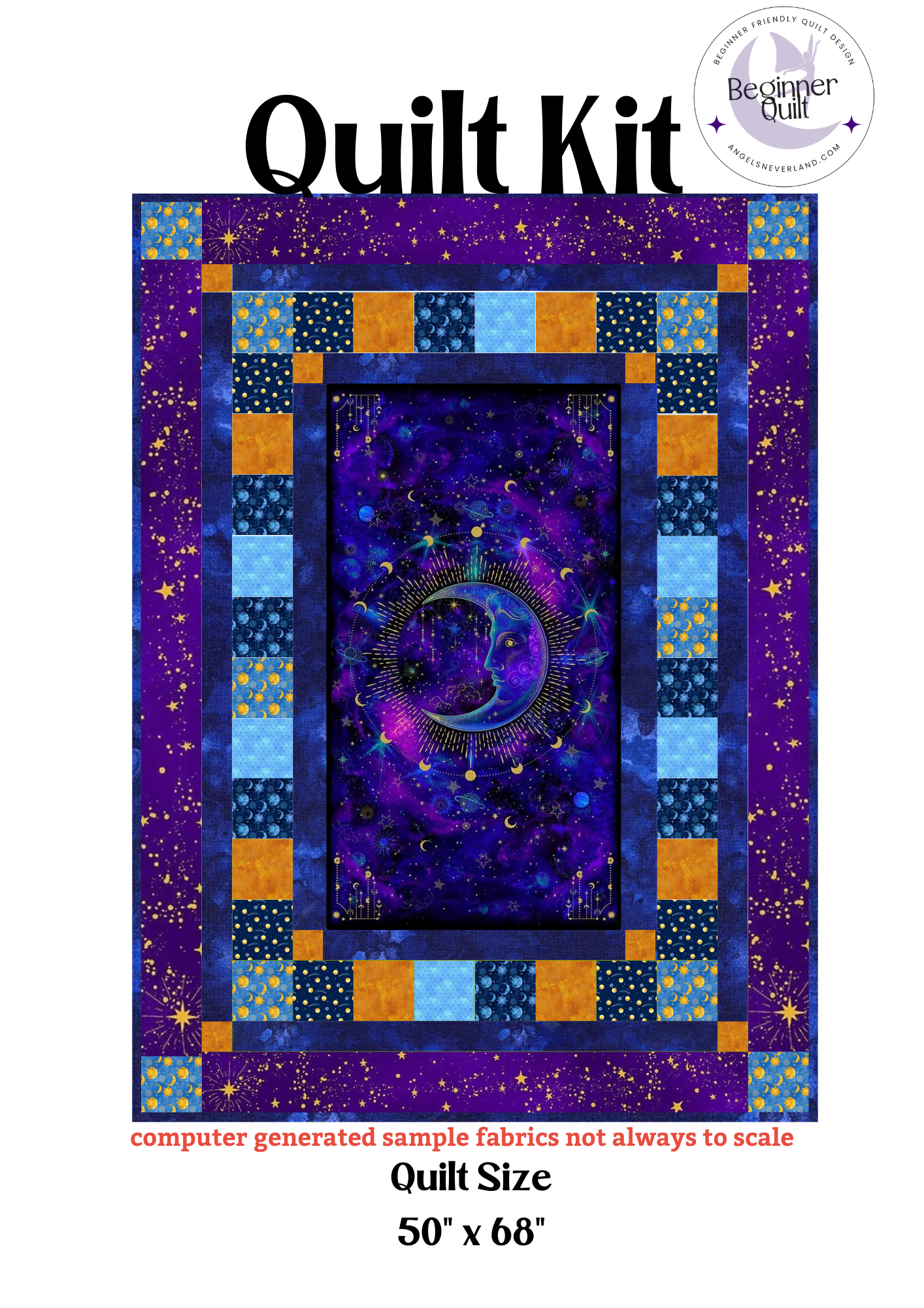 Celestial & Cosmos Panel Beginner Quilt Kit w/ Picture This Pattern