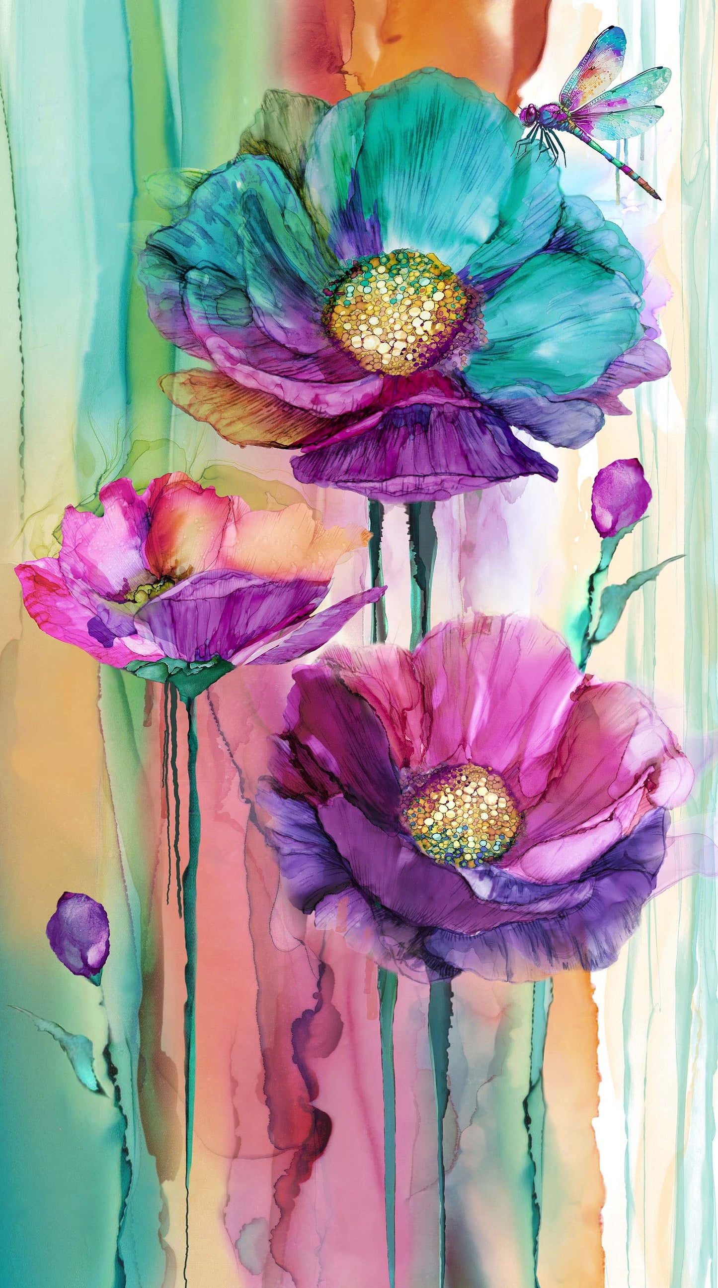 Dragonfly Dance Panel & PRECUTS with Dragonfly Border - DIY Beginner Quilt Kit - Picture This Pattern