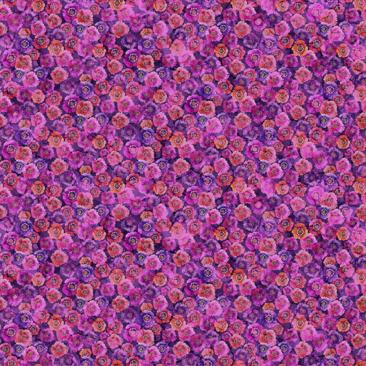 Dragonfly Dance Pink & Purple Packed Floral Fabric by the Yard - DP27503-85