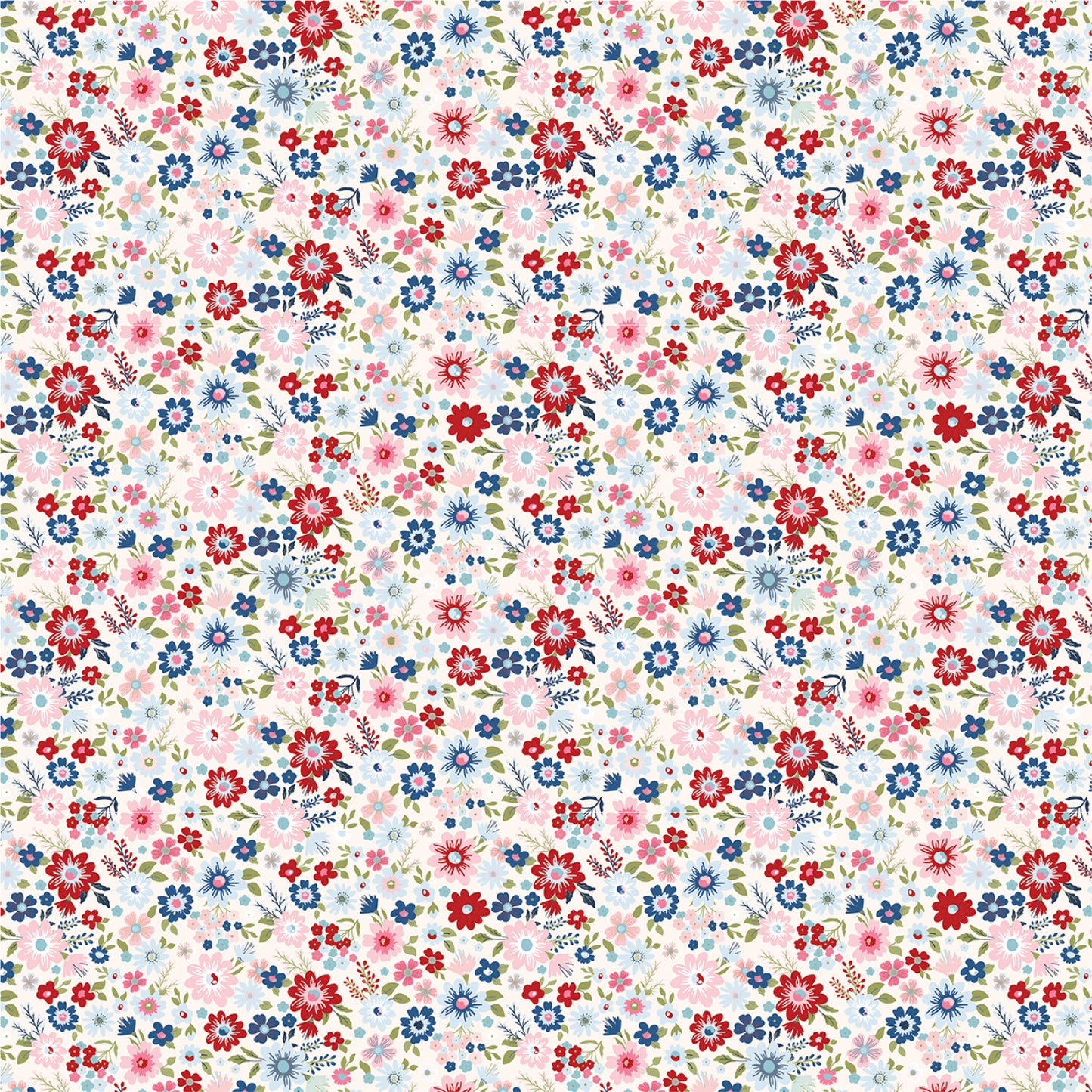 Hip Hip Hooray Liberty - Hooray White - Cotton Fabric by the Yard