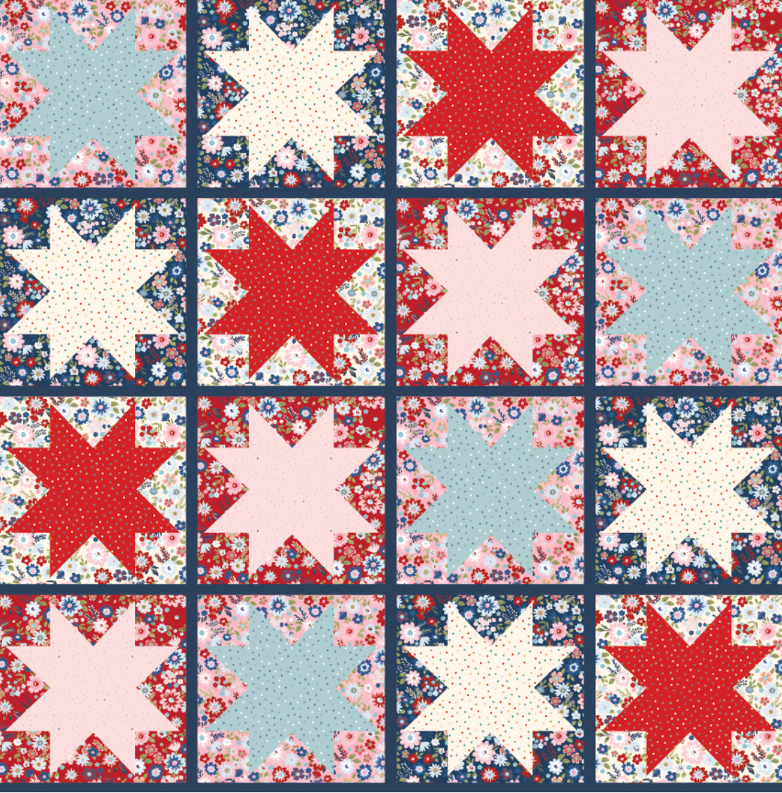Hip Hip Hooray Liberty - Precut Fat Quarter Bundle (7 pcs)