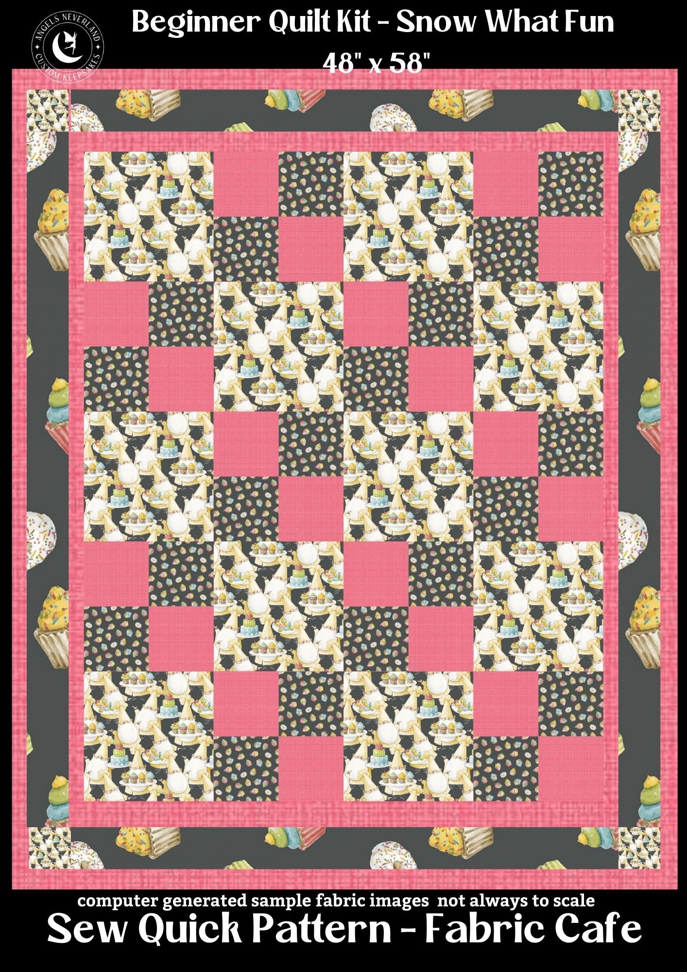 Sweet Little Pleasures Bias Stripes on cream - Fabric by the Yard
