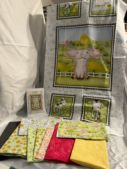 Farm Babies Panel Quilt Kit using Picture This Pattern