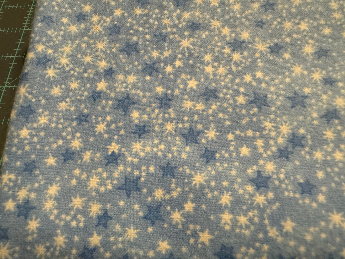 Blue Multi Stars Tonal Comfy Flannel baby flannel fabric by the yard