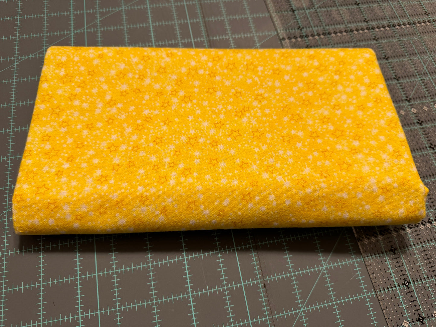Yellow Multi Stars Tonal Comfy Flannel baby flannel fabric by the yard