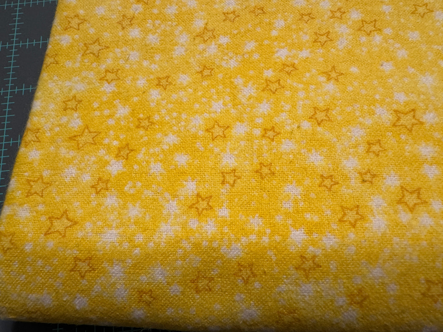Yellow Multi Stars Tonal Comfy Flannel baby flannel fabric by the yard