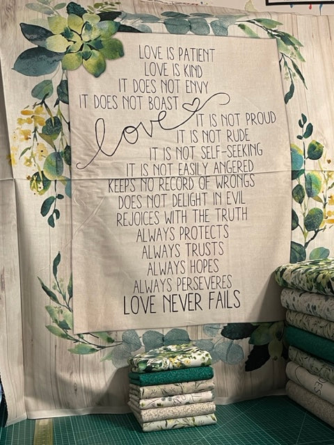 Love Never Fails Discontinued Cotton Wedding Fabric 9 yard Panel Bundle LAST ONE
