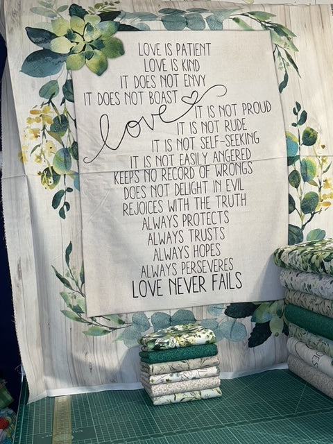 Love Never Fails Discontinued Cotton Wedding Fabric 9 yard Panel Bundle LAST ONE