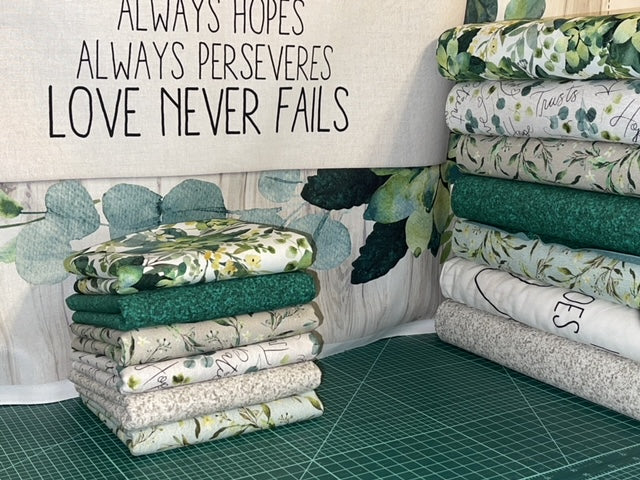 Love Never Fails Discontinued Cotton Wedding Fabric 9 yard Panel Bundle LAST ONE
