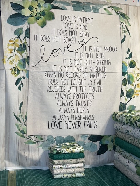 Love Never Fails Discontinued Cotton Wedding Fabric 9 yard Panel Bundle LAST ONE