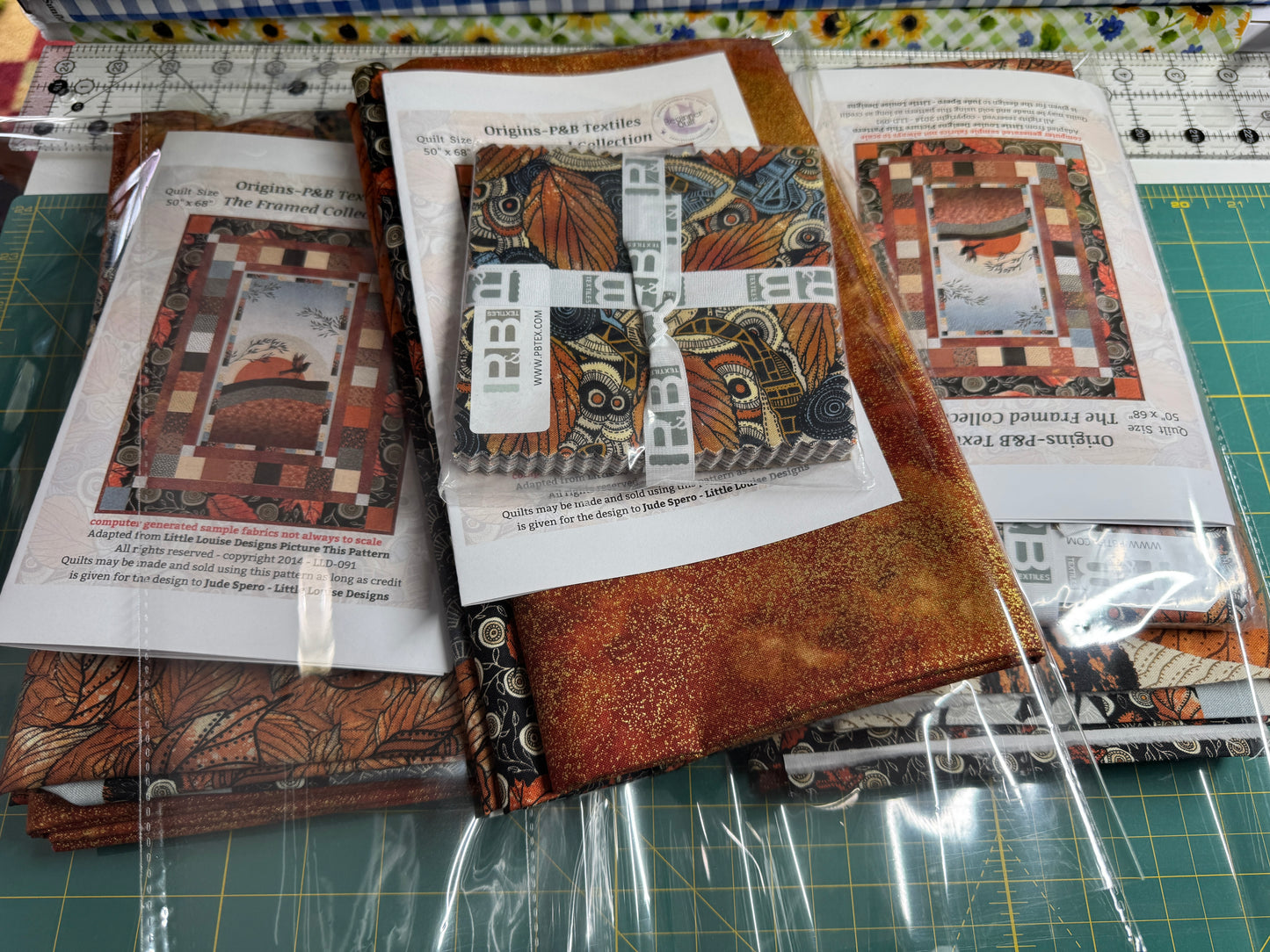 P & B Textiles Origins Whimsical Crow Panel & PRECUTS - DIY Beginner Quilt Kit